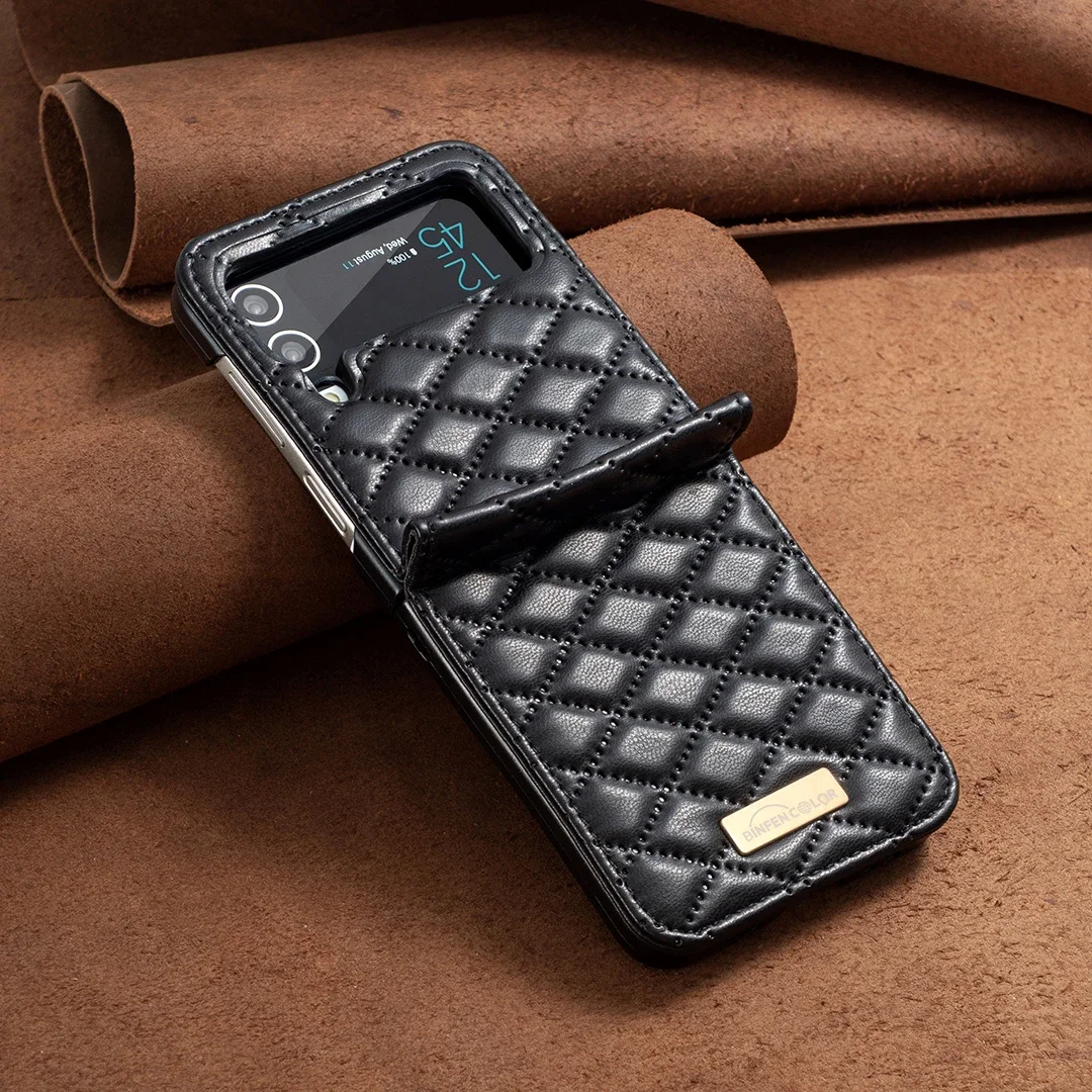 Luxury Leather Anti-Knock Protective Flip Phone Case