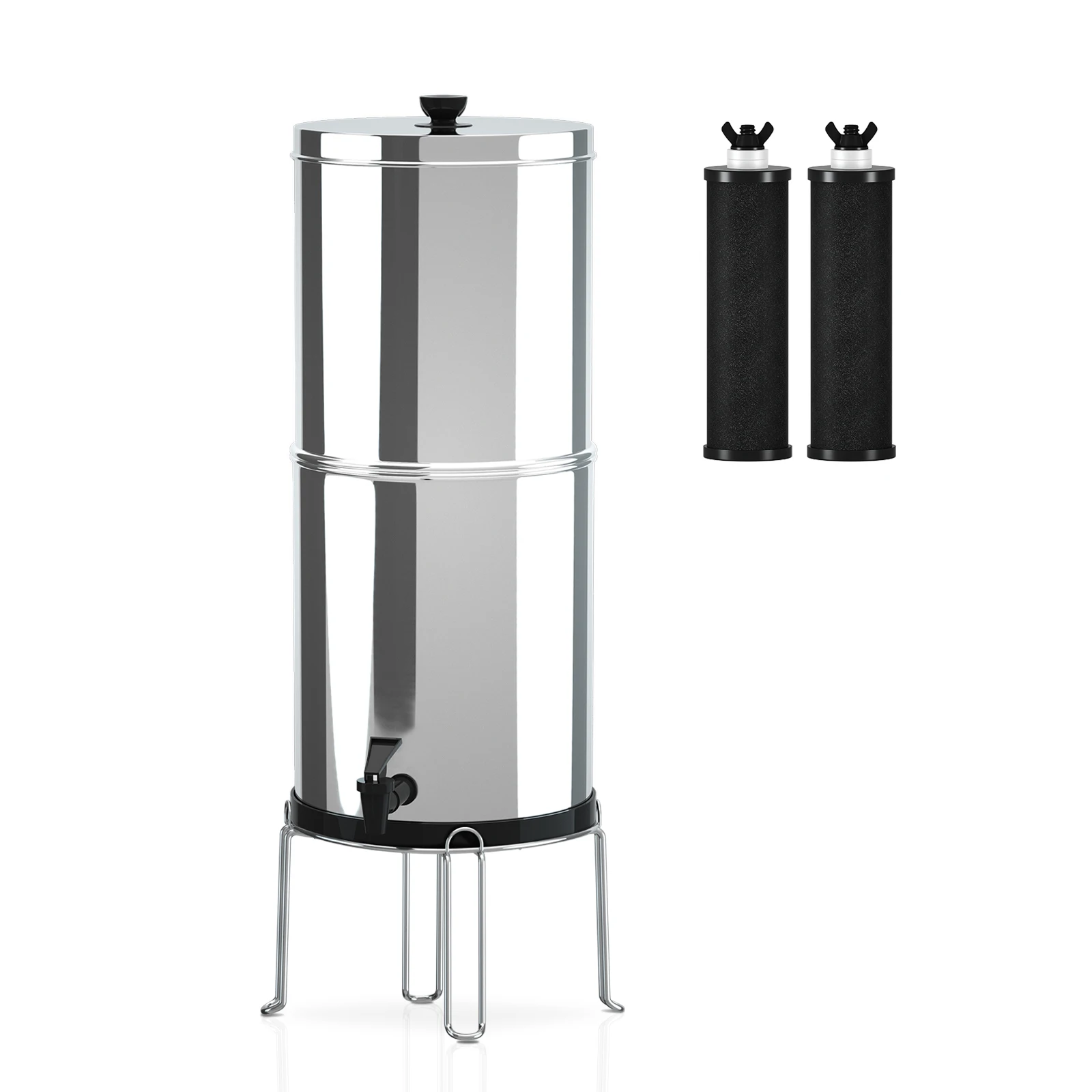 

Outdoor Gravity Water Filter System Water Filtration Bucket with Stand For Camping Hiking Emergency Survival Preparedness Tool