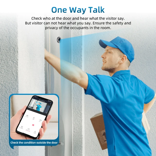 2.4/5G Wifi Video Peephole Camera Motion Detection Door Viewer Video eye Wireless Intercom Home Security Auto Record 4