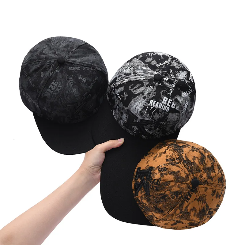 

Hip hop baseball hat hat flat along hip hop style hip hop hat Korean duck cap hip hop trend personality flat brim hat