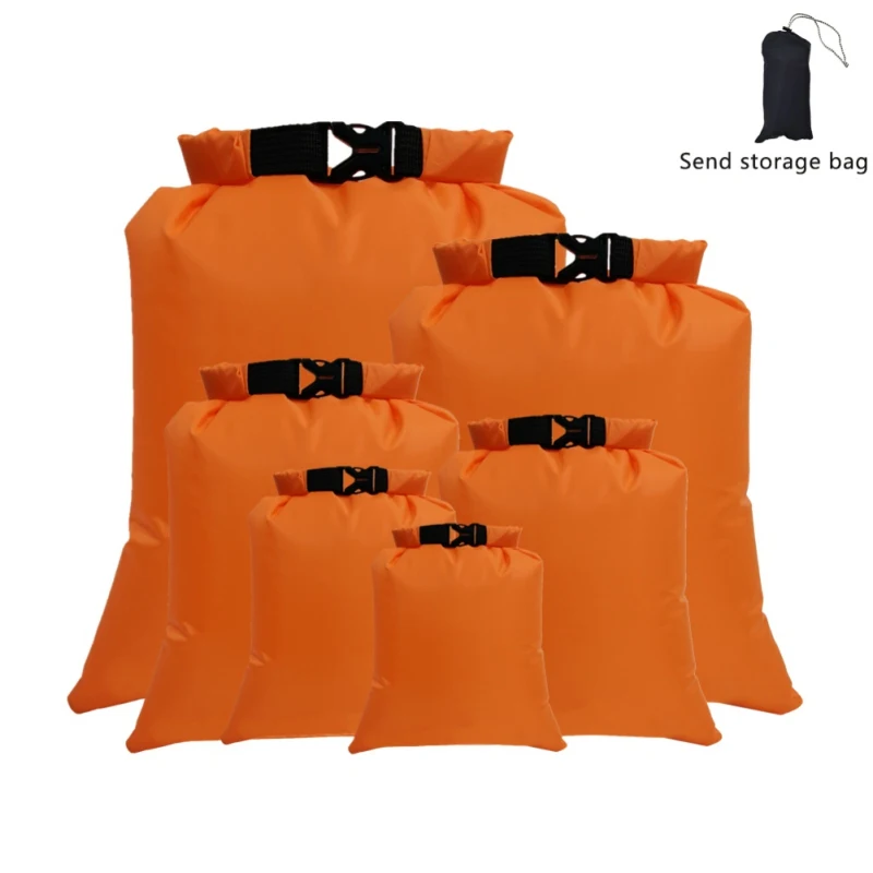 6Pcs Outdoor Bags 1.5/2.5/3/3.5/5/8L Waterproof Dry Bag Durable Tear-Resistant Camping Drifting Hiking Rafting Swimming Bag