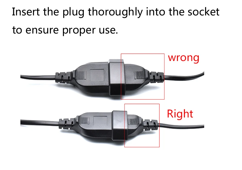European 2-Prong Power Extension Cable - Male to Female, Available in Multiple Lengths