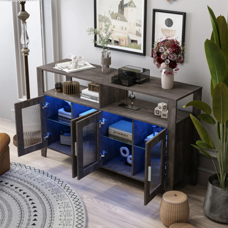 DrawerDresser cabinet,barcabinet,BuffetSideboard,StorageCabinet,Buffet Server Console Tablestorge,changhong glass door,Gery