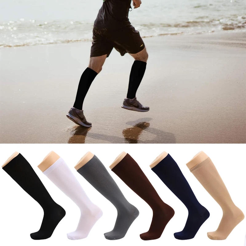 5Pair Compression Socks Men Women Running Socks Varicose Vein Knee High
