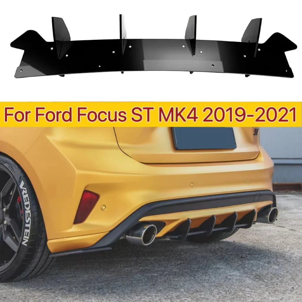 

Диффузор для заднего бампера Ford Focus ST MK4, боковые разветвители, спойлер, защита автомобиля, аксессуары для удлинения 2019 2020 2021