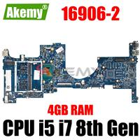 Mainboard 711281-0001 78067-001 für HP Neid x360 15t-bp 15-bp-Laptop-Motherboard 72893-2 mit i5 i7 CPU 4GB RAM der 8. Generation