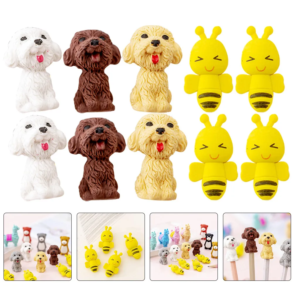 20Pcs 동물 지우개 휴대용 다기능 미니 연필 지우개 학교 어린이 용품 창의적 내마모성 컴팩트 디자인