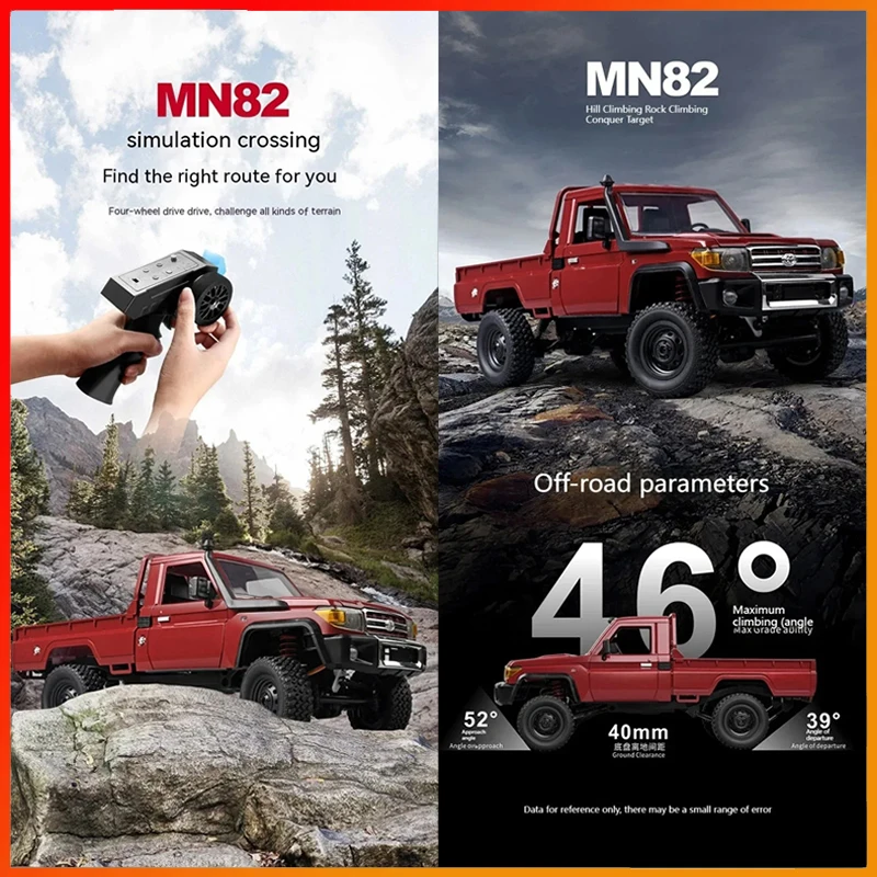 Mn Model Mn82 1:12 Rc Car Retro Full-scale Simulation Lc79 RTR 2.4g 4WD 280 Motor Remote Control Pickup RC Truck Model Car Toys 4