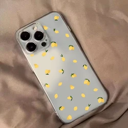 Vibrant Yellow Lemon Shockproof Anti - Scratch Protective Case - Clear Soft Cover - iPhone 12 Pro (Style 1)