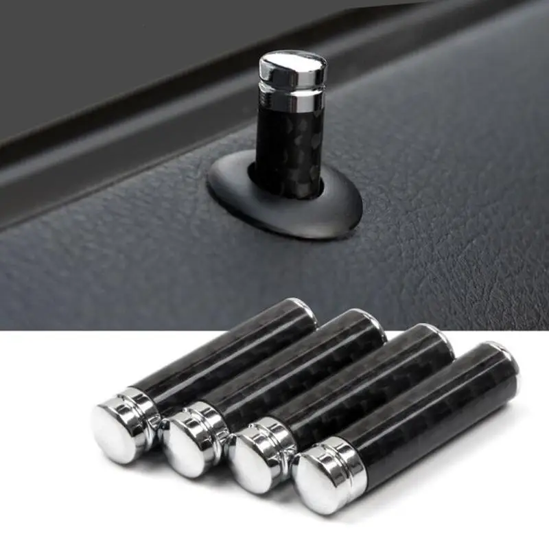 Door Pin Lock Lifting Bolt Trims For Mercedes Benz A C E CLA GLA GLK ML GLC GLE GLS SLK Class W205 W204 W212 W211 Carbon Fiber