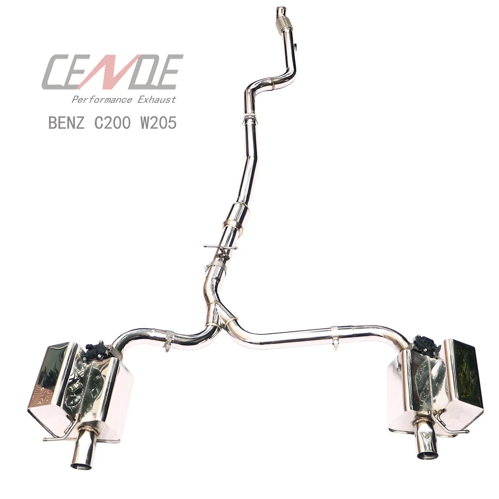 

Performance catback pipe System with valve Exhaust for benz W205 C300