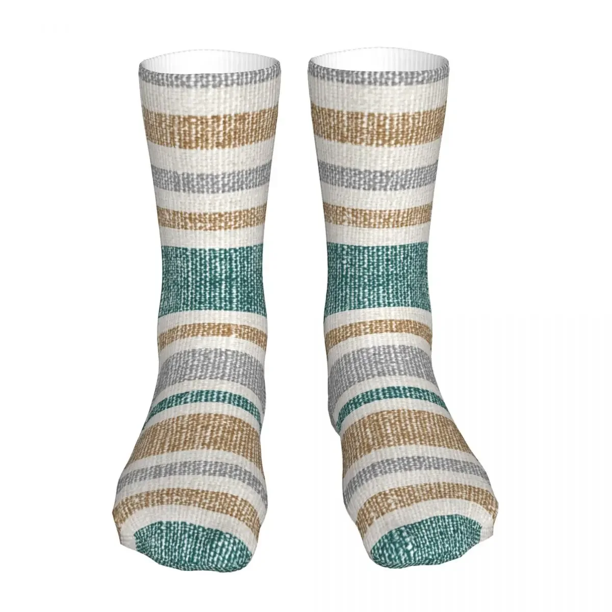 

New Linen Striped Pattern Women Socks 2023 Female Stripes Bike Sock