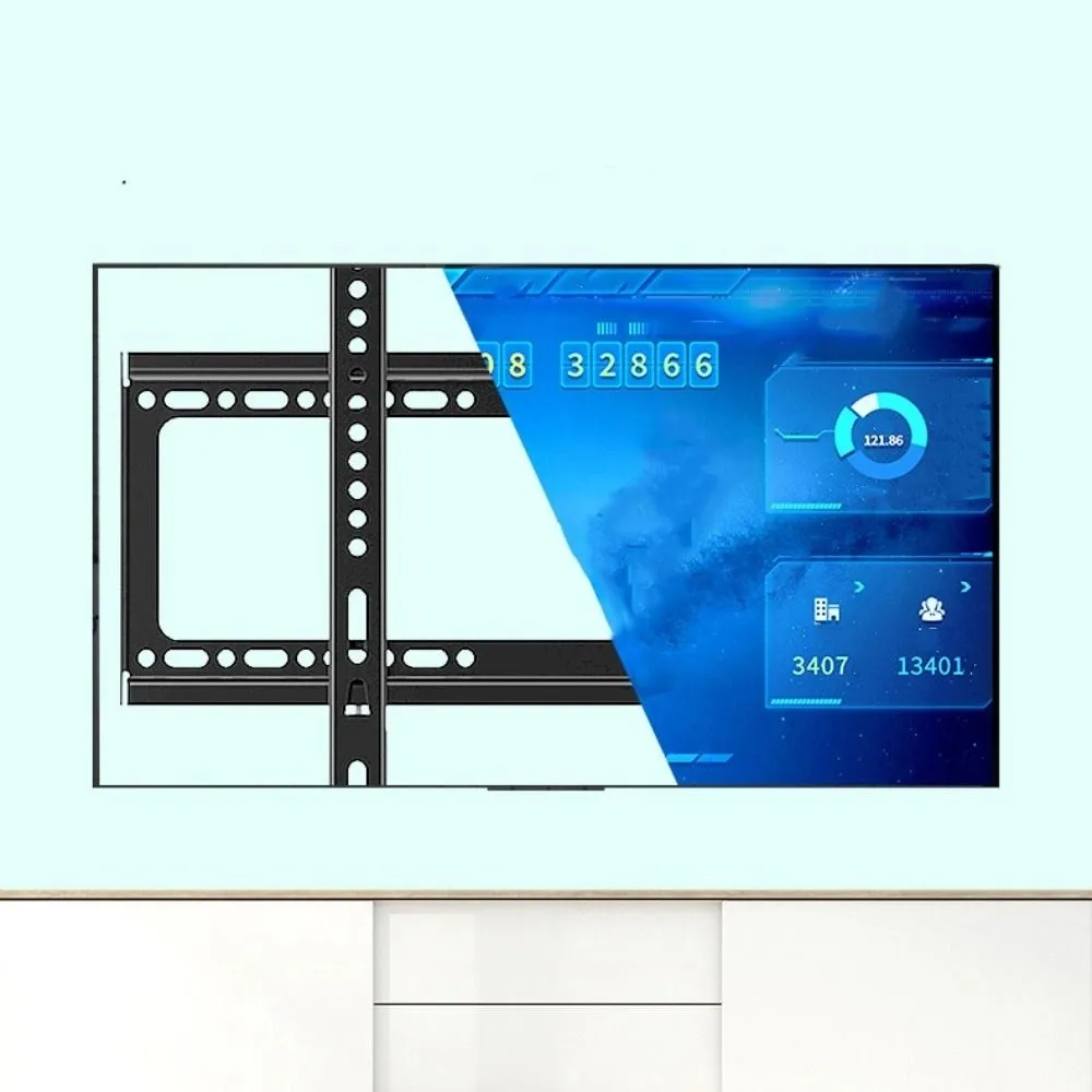 실용적인 금속 TV 벽걸이 고정형 공간 절약형 범용 TV 브래킷 녹 방지 LCD 마운트 벽 브래킷