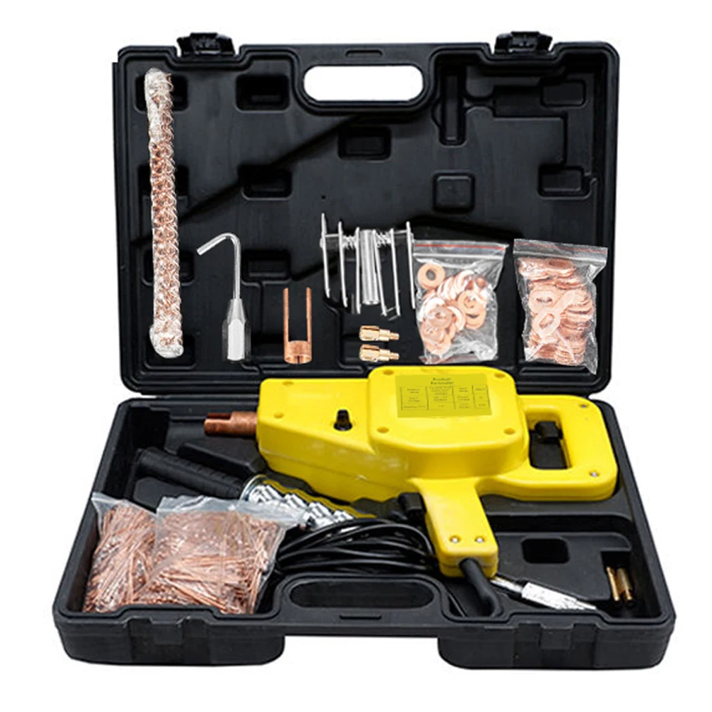 220V Stud Welder Kit, Stud Welder Dent Repair Kit, 800VA Spot Welder Stud, 110V Welder Stud Kit, Stud Gun Dent Puller Kit with Complete Accessories stapler puller removals stapler puller staple puller tool with non slip grip wear resistant office supplies for school teachers