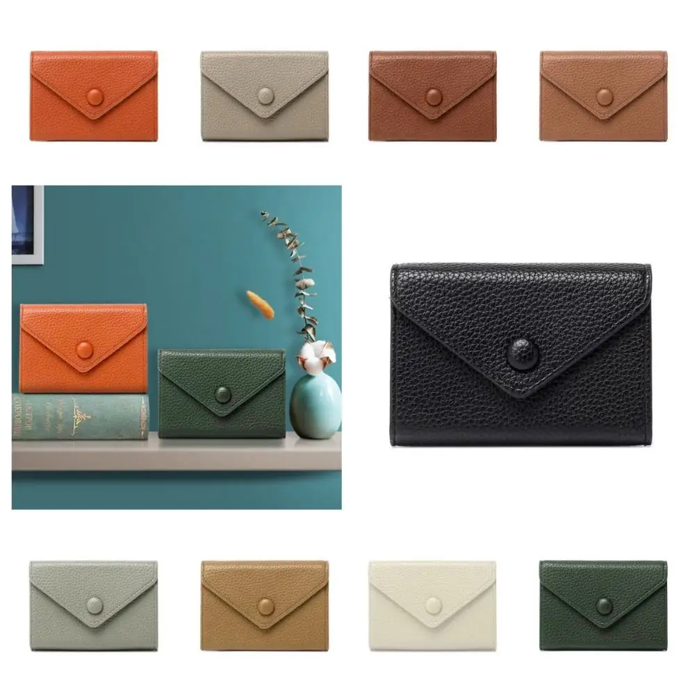 

Pu Leather Leather Card Holder Portable Square Card Pack Wallet Card Bag Money Clip Coin Purse Travel