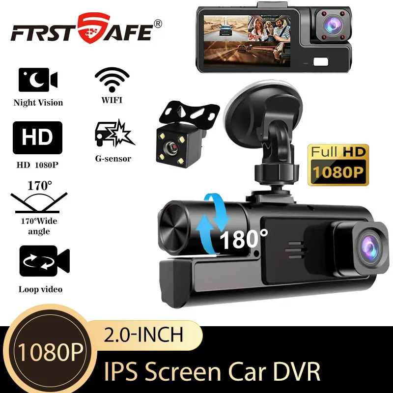 dash cam front camera recording road