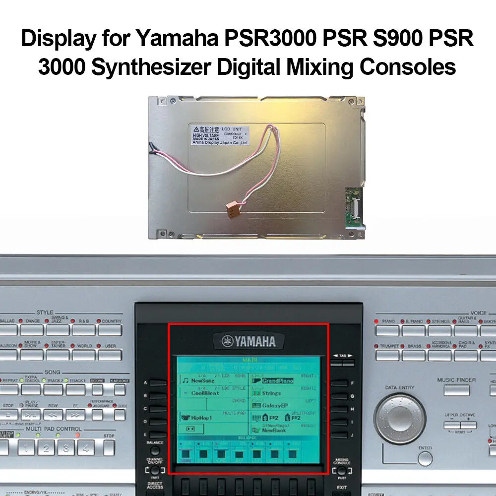 Display Lcd Per Console Di Miscelazione Digitale Sintetizzatore Yamaha Psr3000 Psr S900 Psr 3000
