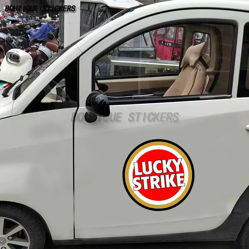 

Creative Lucky Strike Car Stickers Motorcycle Bumper Trunk Laptop Window Waterproof Vinyl Decals High Quality Car Decoration