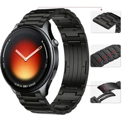 Premium Titanium Strap with Quick Release (20mm/22mm) - Sleek and Durable Bracelet Design for Universal 20mm (Black)
