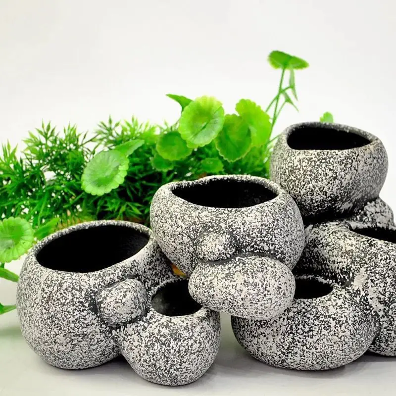 Ceramic Planting Pots Fish Shrimp Incubation Shelter Cave Multipurpose Fish Tank Aquarium Decorations Water Aquatic Plant Basin fish tank ornaments fish tank decorations aquarium ornaments