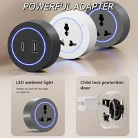 เต้ารับไฟฟ้าอเนกประสงค์สำหรับบ้าน ห้องครัว ห้องน้ำ สำนักงาน แบบถอดเปลี่ยนได้ คุณภาพสูง มาตรฐาน EU UK FR US THA 5
