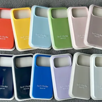 Original Official Silicone Case For iPhone 17ProMax 16 13 12 15 14 Pro Phone Cases For iPhone 16 13Pro 17 11 14 15 Pro Max Cover 1