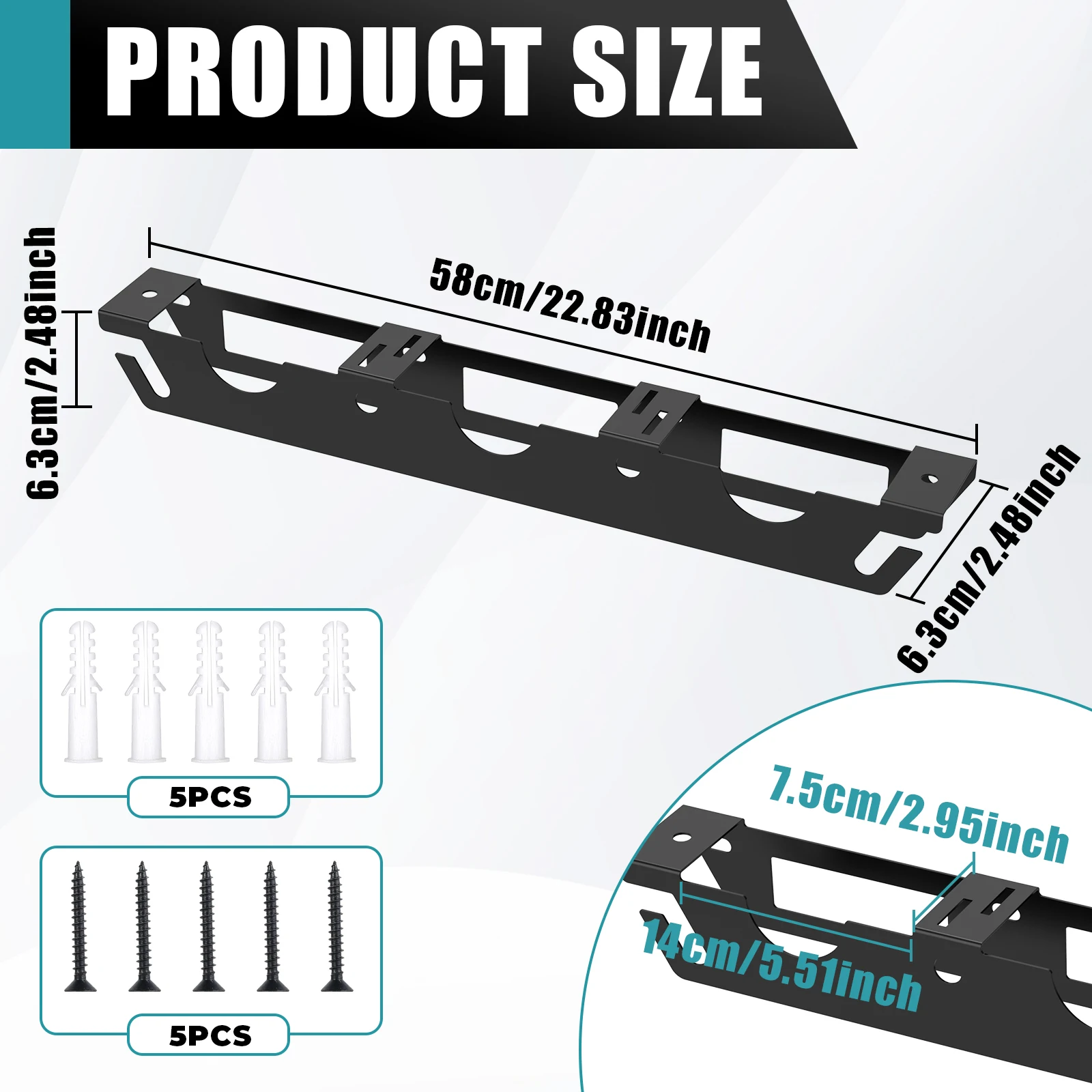 Angle Grinder Holder and Spray Bottle Storage Rack with Cord Hanger Wall Mount Bracket For Garage and Workspace Cutters Polisher