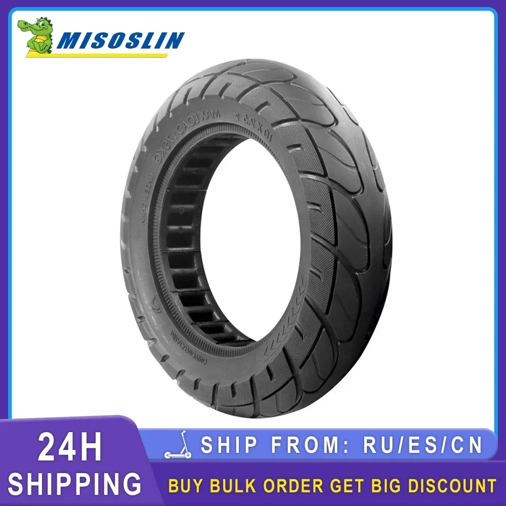 

10 Inch 10x2.50 Front/Rear Solid Tire Anti-slip Rubber Replacement Tyre For Xiaomi M365 Pro 1S Electric Scooter