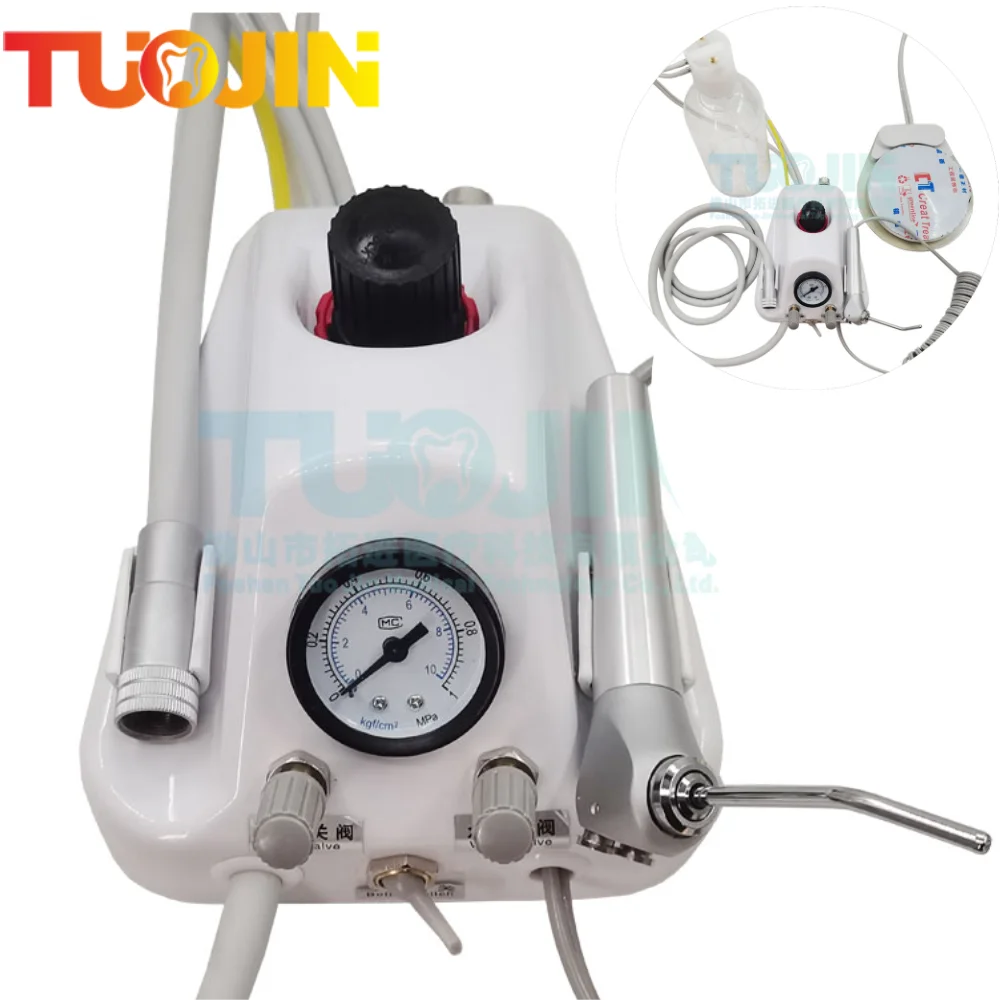 

Dental Mini Portable Turbine Unit Work With Air Compressor 3 Way Syringe With1PCS Handpiece Tube Dental Lab Equipment Tools