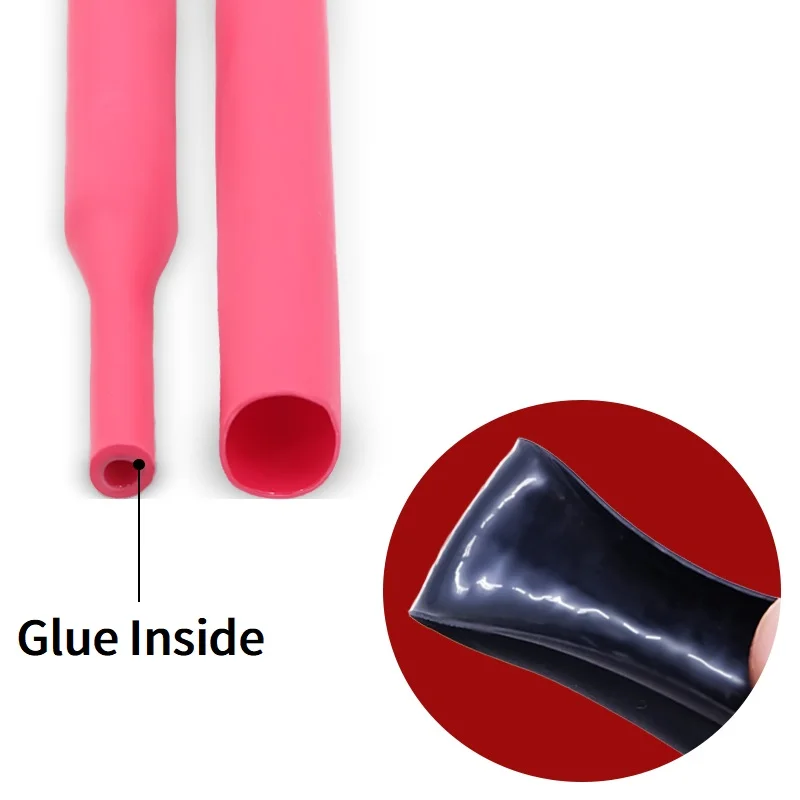 1M Heat Shrink Tube with Glue 1.6mm-100mm Dual Wall Thick 3:1 Shrinkable Tubing Adhesive Lined Wrap Wire Protection Kit