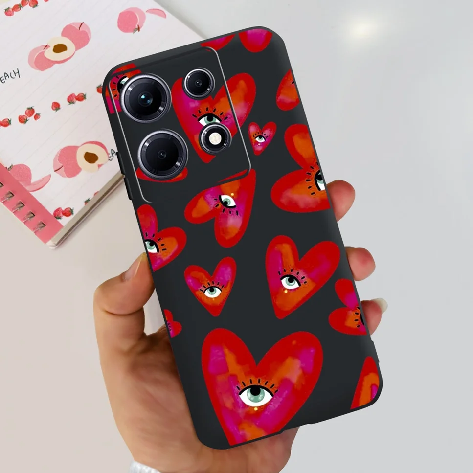 Black Silicone Cute Cat Cartoon Painted Case - Fashionable Protective Bumper Cover