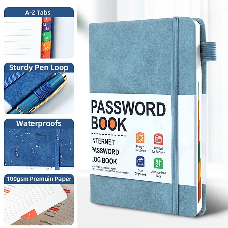 Password Keeper: Alphabetical Pocket Address Log and Password Organizer Notebook