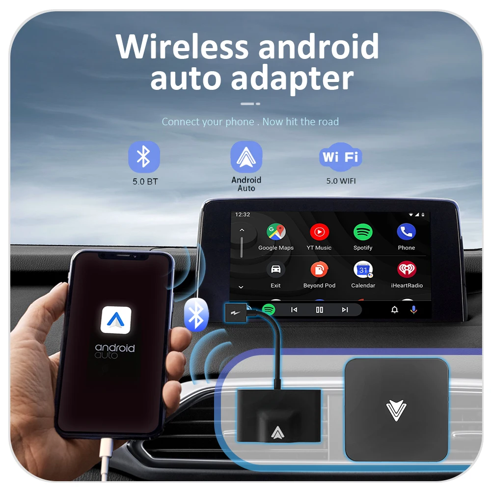 

Новинка 2024, автомобильный мини-адаптер с проводным на беспроводной Android, USB смарт-ключ, подключи и работай для OEM, проводной автомобильный адаптер для Android, Waze