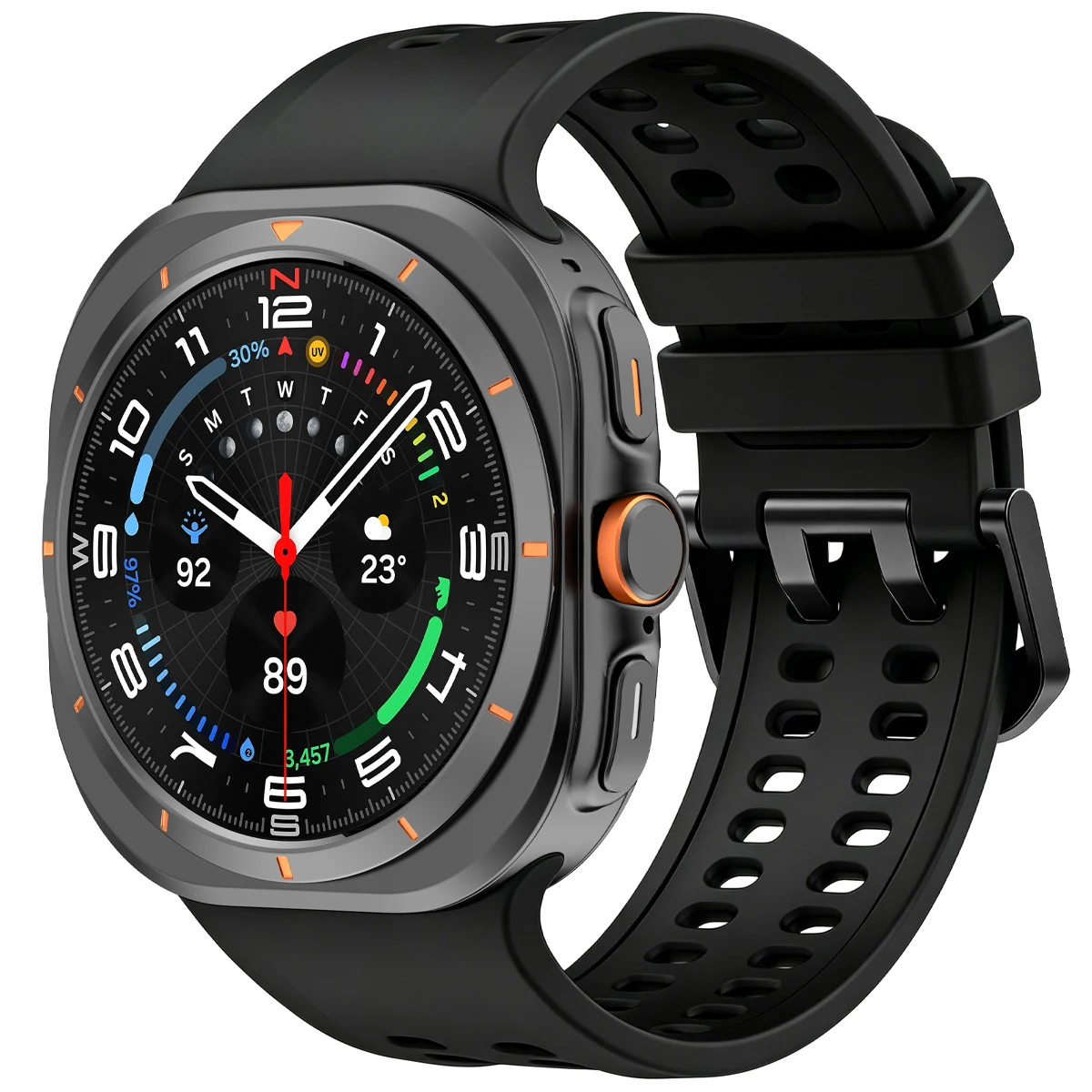 Enhanced Silicone Sport Strap for Smartwatches - Ultra-Comfort Wristband, 47mm, Official Design