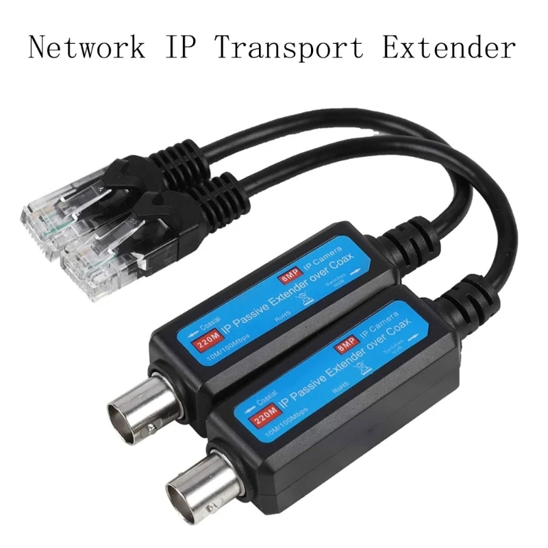 IP Camera Coaxial Networking Transmitter Receiver IP Passive Extender Over Coax Easy Installation 10/100Mbps