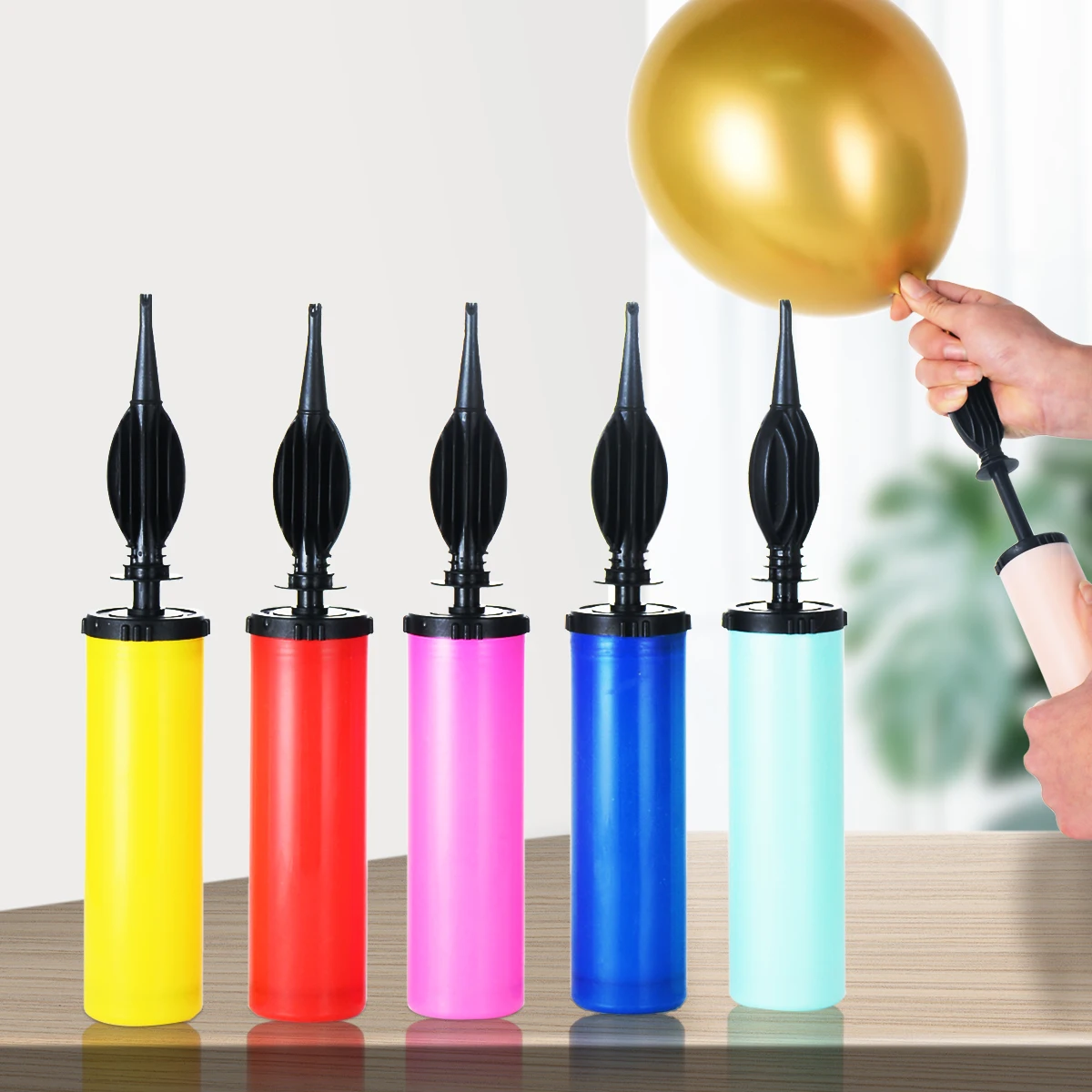 

Balloons Pump Inflator Tools Knotter Balloon Accessories Birthday Party Supplies Metal Globos Wedding Decoration Baby Shower