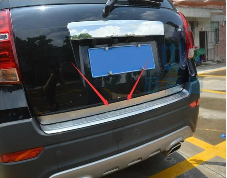 

Tailgate Rear Door Bottom Cover Molding Trim Stainless Steel back door trim Car trunk trim for Chevrolet CAPTIVA 2007--2017