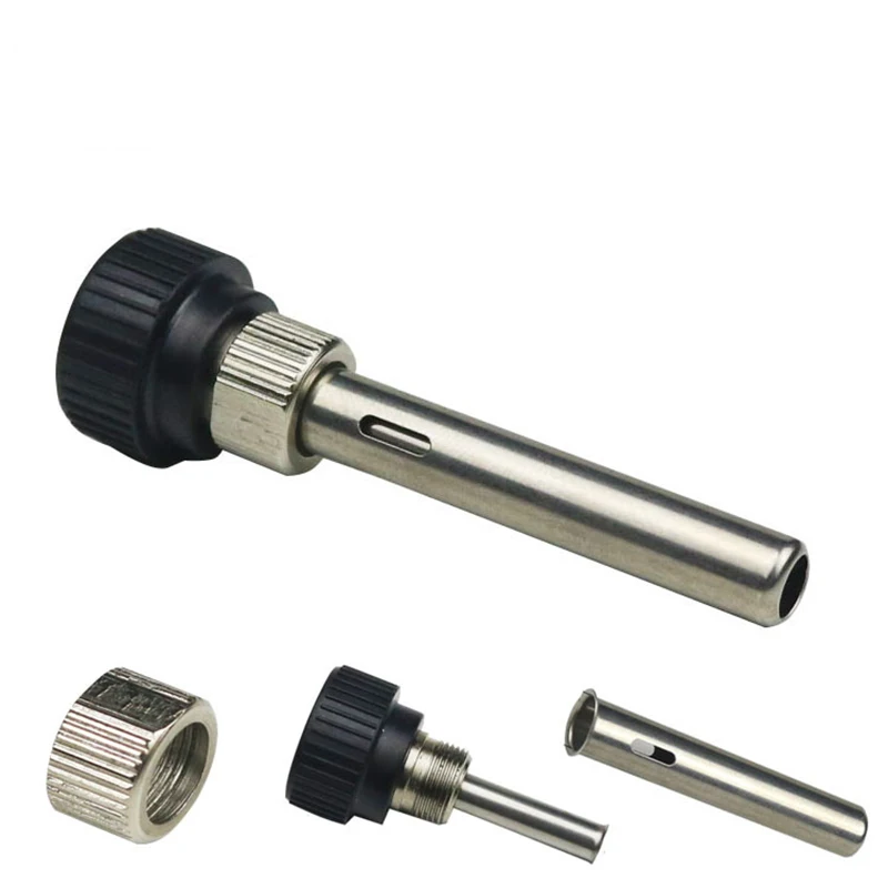 2 PC Socket+nut+electric Wood Head,Soldering Station Iron Handle Accessories for 936 Iron Head Cannula Iron Tip Bushing