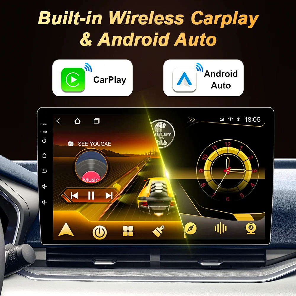 Radio Multimedia Android 16 para Auto, Reproductor de Video, Carplay, Bluetooth, 2 DIN, para Audi B6 B7 A4 S4 RS4 SEAT Exeo 2002-2004 2005-2009 3
