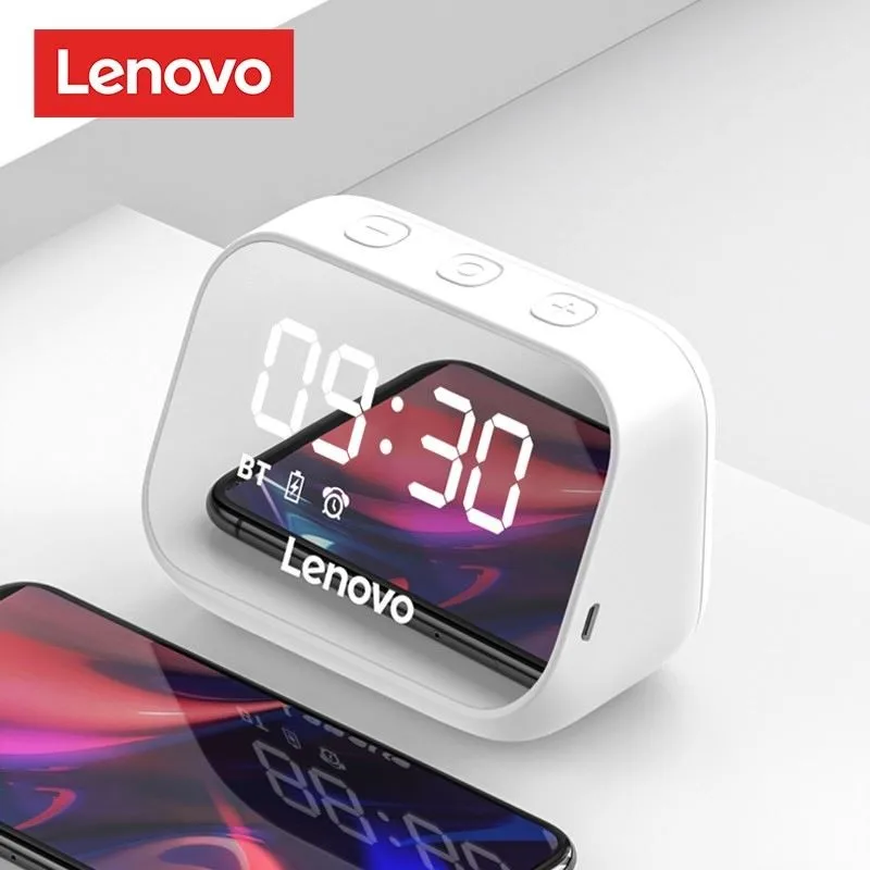 LenovoTS13WirelessBTSpeakerPortableSubwooferStereoPlayerLEDDigitalSmartAlarmClock