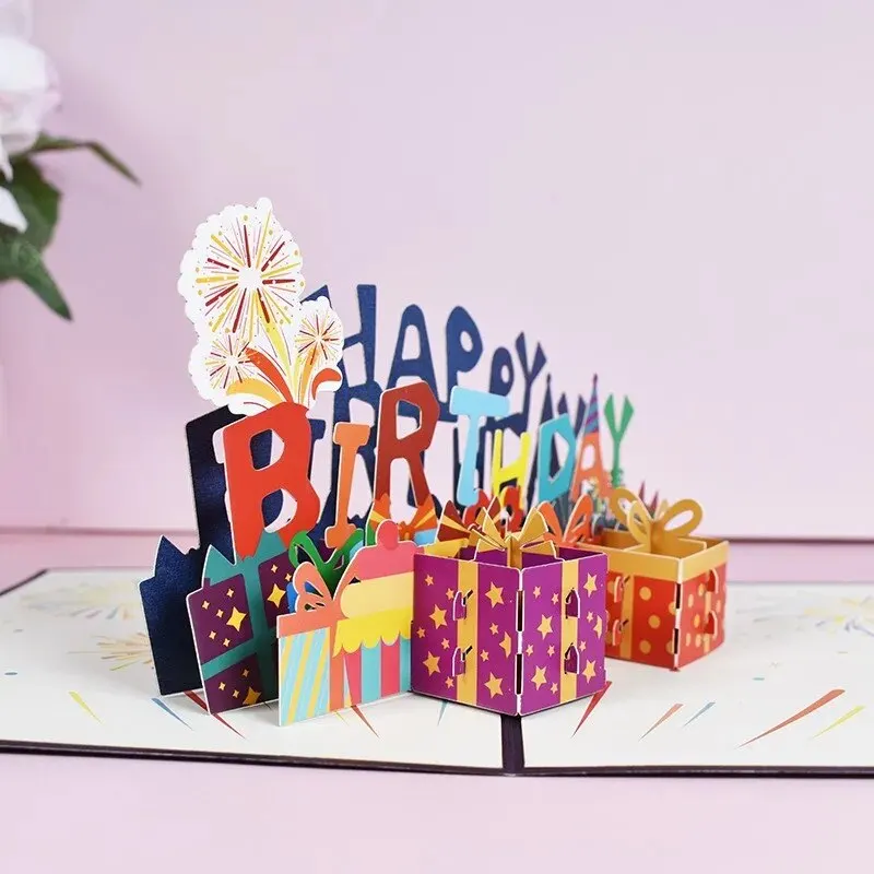 Greeting Cards 3D Pop-Up Cards Flowers Birthday Anniversary Wedding Invitations
