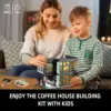 City Coffee House Building Blocks Set for Adults, Street View Construction Toy with Light, Christmas Gift for Kids (581 PCS) 5