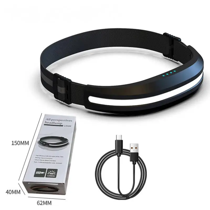 

New USB Led Rechargeable Headlights Built-in Battery Portable Headlamp 4 Modes Head Flashlight Outdoor Camping Fishing Lantern