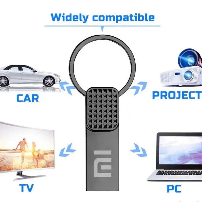 Xiaomi Original 2TB USB 3.0 Metal Flash Drives High Speed Pendrive Usb Drive Portable SSD Memoria Usb Flash Disk TYPE-C Adapter usb flash drive flash drive pen drive