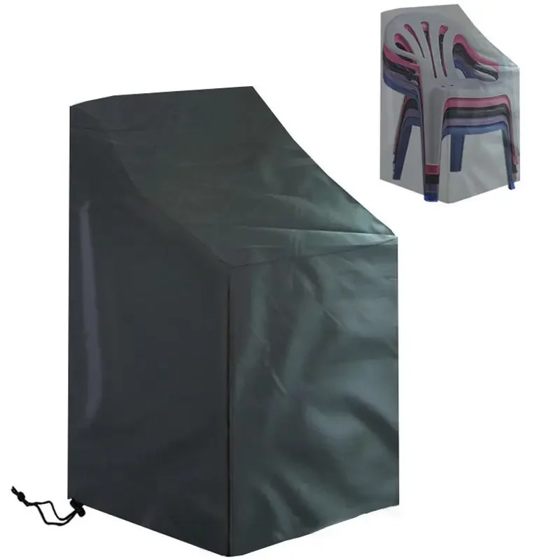 Stacked Chair Dust Cover Outdoor Garden Patio Furniture Protector Cover Waterproof Dustproof Chair Cover Rain Cover Chair Sofa