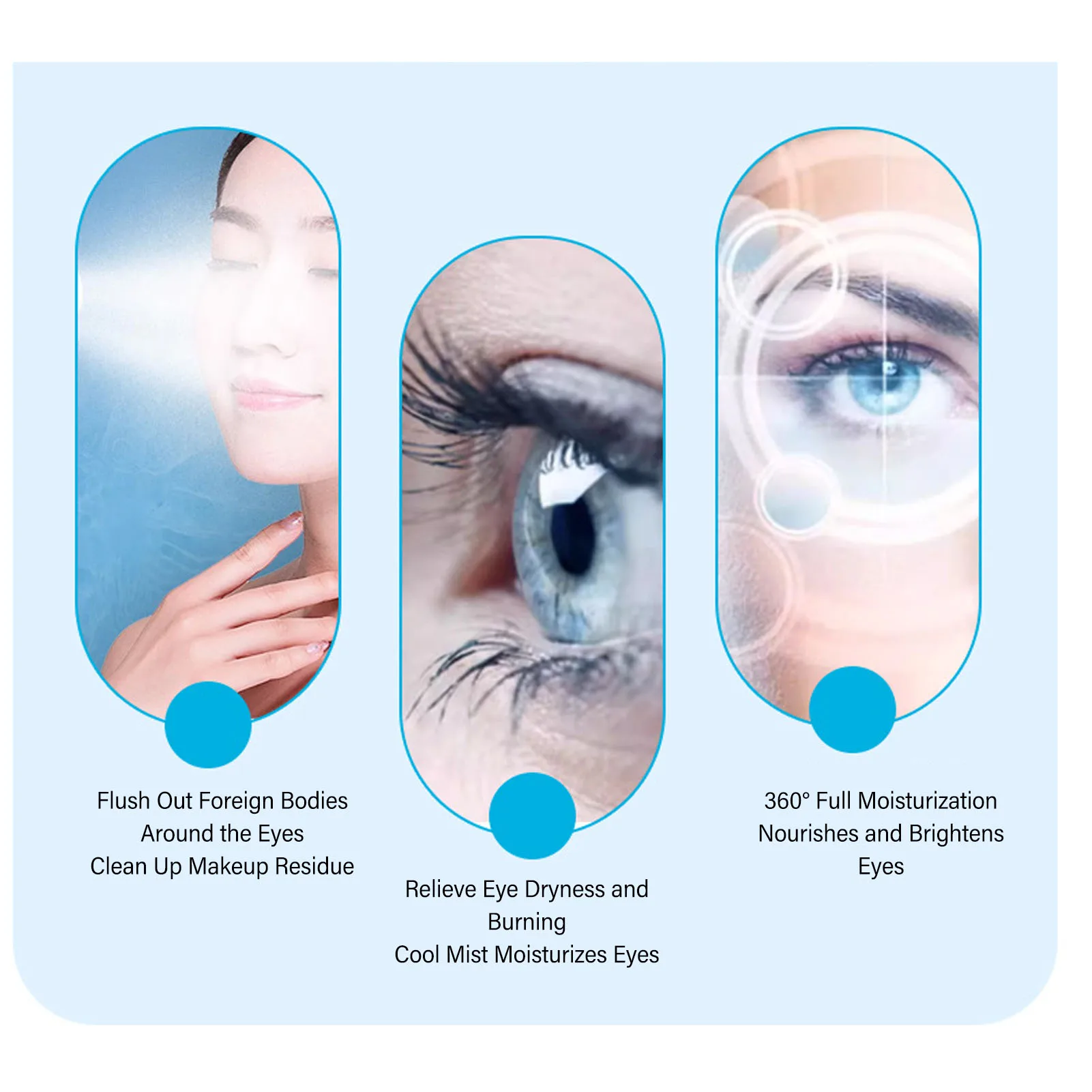 Hot Cold Compress Eye Steamer Relieve Fatigue Dry Eyes Moisturizing Heating Face Eyes Massage Mask Humidifier Mist Nano Sprayer