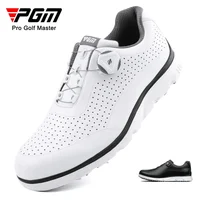 PGM Men Golf Shoes Breathable Vent Soft Microfiber Leather Ultra-light Spin Shoelace Anti-side Slip Nail Gym Sport Sneaker XZ198 2