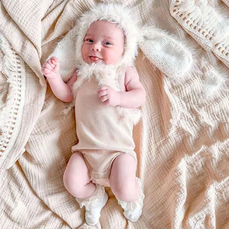 Baby Swaddle Blanket Pure Cotton Muslin Wrap Newborn Stroller Cover Soft Breathable Crib Bedding with Tassel - 2