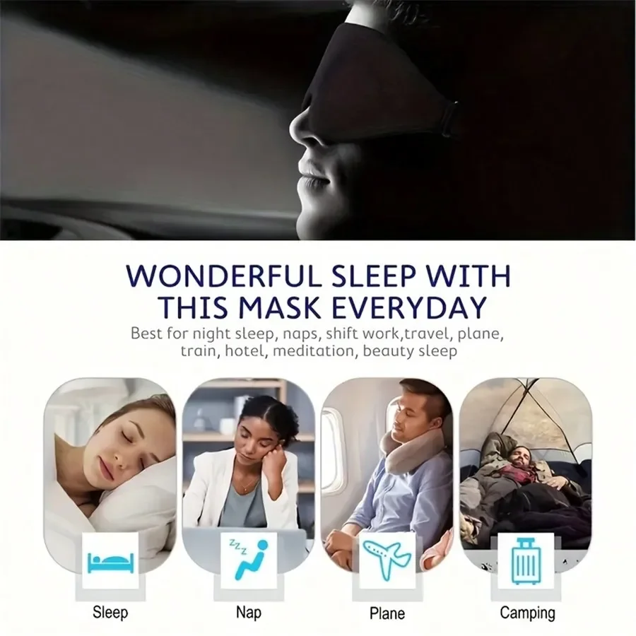 Adjustable Sleep Mask for Travel and Peaceful Sleep