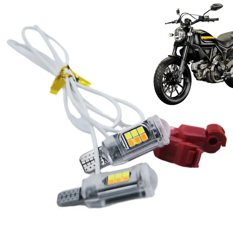 

Motorcycle Tail Light Led 2pcs Running Lights Turn Light Indicator Bulb W5W High Power Motorcycle Turn Light Replacement